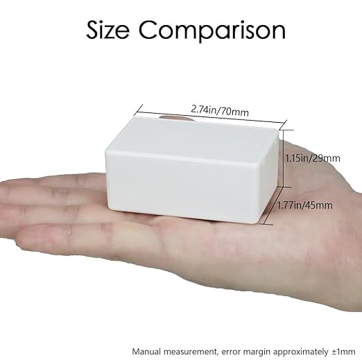 LeMotech Project Box 5 Pieces ABS Plastic Electrical Project Case Small Junction Box for Electronics White 2.75 x 1.77 x 1.14 inch (70 x 45 x 29 mm)