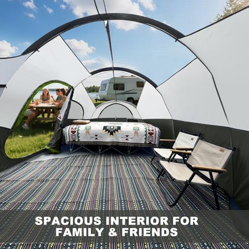 CAMPROS CP 8 Person Camping Tent, Room Divider, Rainfly, Weather Resistant - Image 3