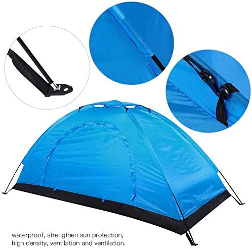 01 Camping Tent for Backpacking, Single Person Personal Bivy Tent, Outdoor Single Person Leisure Waterproof Tent for Camping Fishing Climbing(Blue) - Image 2