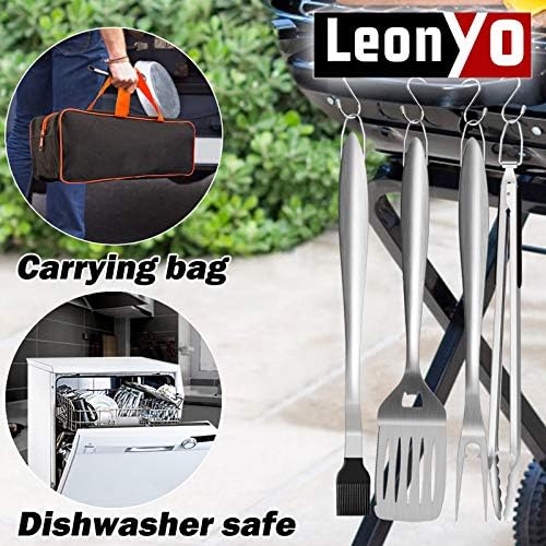Leonyo Metal Barbecue Grilling Tools for Outdoor Grill Set of 6 - Image 7