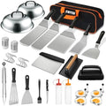 EWFEN 35PCS Griddle Accessories Kit, Flat Top Grill Accessories Set for Blackstone and Camp Chef, Grill Spatula Set with Enlarged Spatulas, Basting Cover, Scraper for Outdoor Barbecue by EWFEN