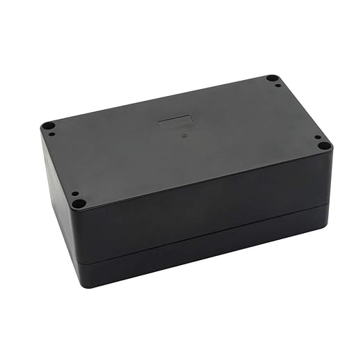 LeMotech Project Box ABS Plastic Junction Box IP65 Waterproof Electrical Boxes Universal Enclosure Black 6.2X 3.5X 2.4 inch (158x90x60mm)（Pack of 1）