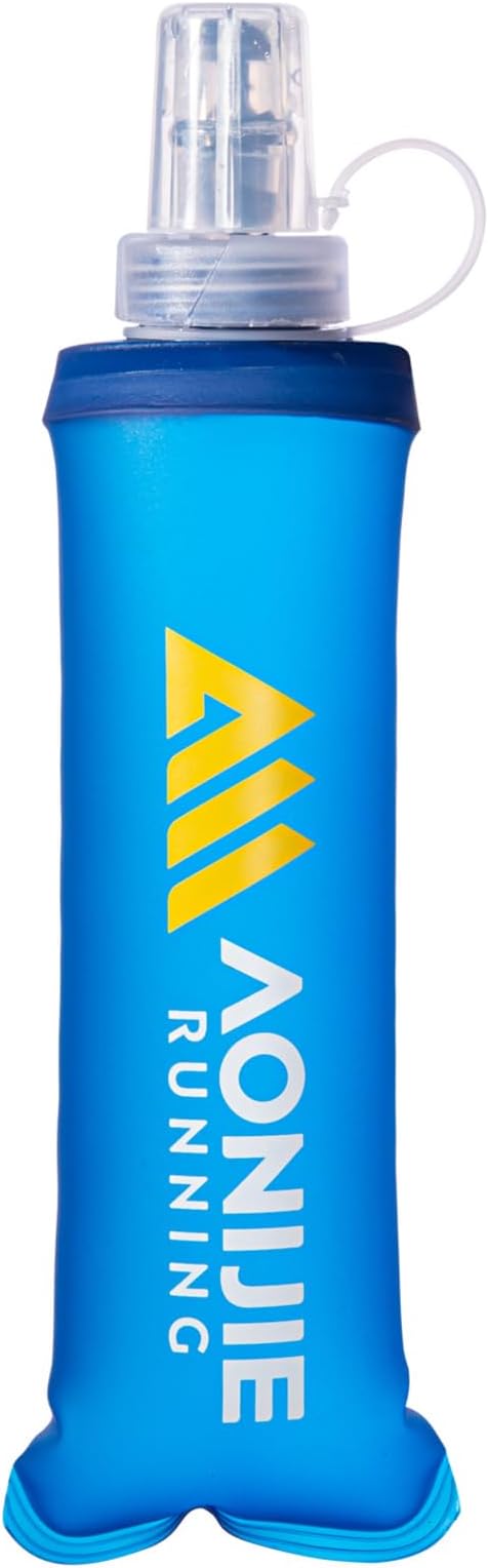 Azarxis TPU Soft Flask Collapsible Water Bottle Running Folding Gel Water Reservoir Handheld for Hydration Pack Hiking Cycling Climbing Jogging Marathon Trail Race