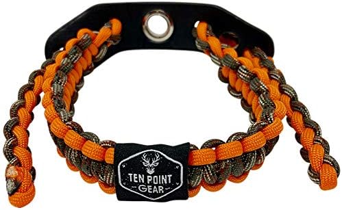 Bow Archery Wrist Sling 550 Paracord - Survival Hunting Shooting - 100% Full Grain Leather with Metal Grommet (Multiple Camo Options)