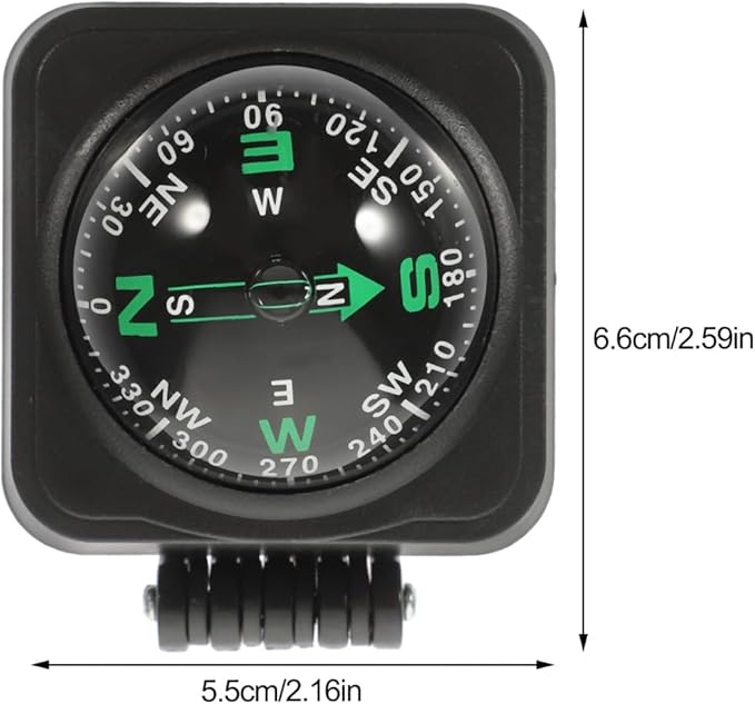 Vaguelly Adjustable Automotive Compass Ball for Car and Boat Dashboard Navigation Abs Acrylic Surface Mount Car Compass for Accurate Direction Guidance