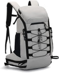 Bseash 40L Waterproof Hiking Camping Backpack with Rain Cover, Outdoor Sport Travel Daypack Rucksack for Skiing Cycling (Gray)