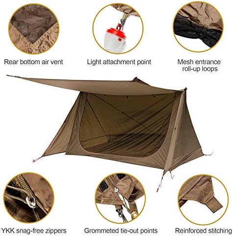 LUSTAR Jungle Craftsman and Survivor Camping with Ultra-Light Baker Style Tent Camping Hiking - Image 3