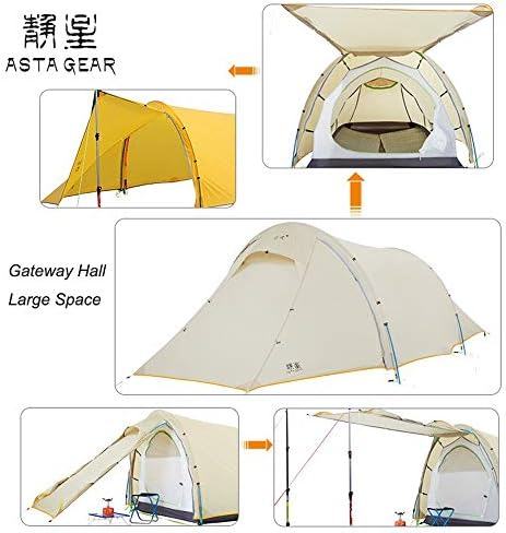 Windchaser 2person 3-4 Season 20D Silicon Nylon Outdoor Mountaineering Tunnel Tent Camping Hikking Ultralight Tent - Image 2