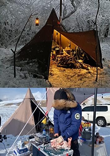 4 Season Waterproof Teepee Tent Yurt with Stove Jack for Adult Camping Hiking, Height 7.8FT/240CM - Image 6