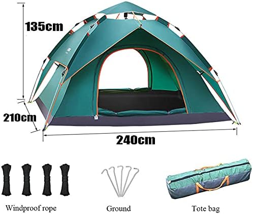Camping Tent, Automatic Pop Up Tent for 4-6 Person, Waterproof & UV Protection Instant Portable Dome Tent, with Carrying Bag, Easy to Setup, for Family Camping Hiking - Image 6