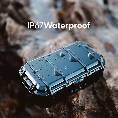 Evergreen Dry Box Tech Organizer – For Camera, Cables, Hard Drives, Memory Cards, Keys, Compatible with GoPro, Airtags (Medium, Rubber Boot, Clear) - Image 3