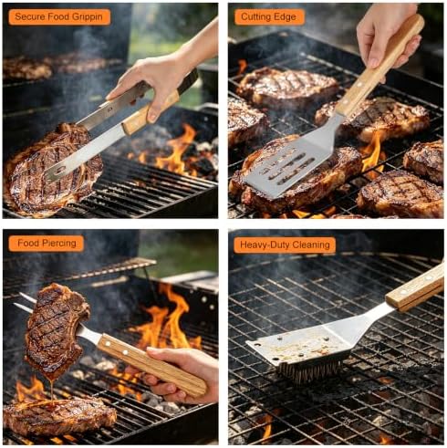 Grill Accessories Kit,Stainless Steel BBQ Grilling Utensils - Image 4