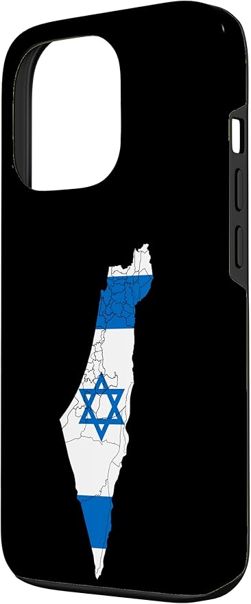 Israel National Flag Distressed Map Case for iPhone 13 Pro