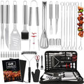 Yoehka BBQ Grilling Accessories Set, 34Pcs Heavy Duty Grill Tools, Silver by Yoehka
