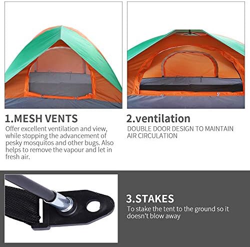 Ochine 1/2/4 Person Camping Tent Family Tents Pops Up Tent Waterproof Windproof Easy Setup Tent Lightweight Dome Tent for Outdoor Camp, Backpacking, Hiking, etc (Ship from USA) - Image 4