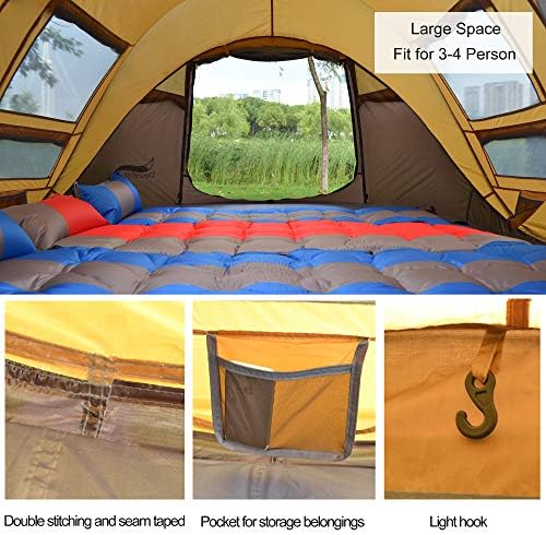 LUSTAR Outdoor Camping Tents 3-4 Person Automatic Pop Up Instant Tent Hiking Travelling Tourist Fishing Beach Tents Awnings - Image 5