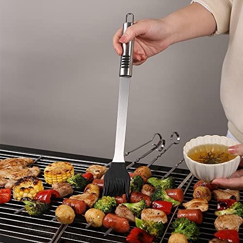 BBQ Grill Tool Set BBQ Grilling Accessories Set 8PC Barbecue Grill Tools Utensils Set for Outdoor with Spatula, Fork, Knife, Brush, Tongs, Seasoning Bottle Grilling Gifts for Men Dad - Image 4