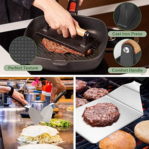 EWFEN 35PCS Griddle Accessories Kit, Flat Top Grill Accessories Set for Blackstone and Camp Chef, Grill Spatula Set with Enlarged Spatulas, Basting Cover, Scraper for Outdoor Barbecue - Image 4