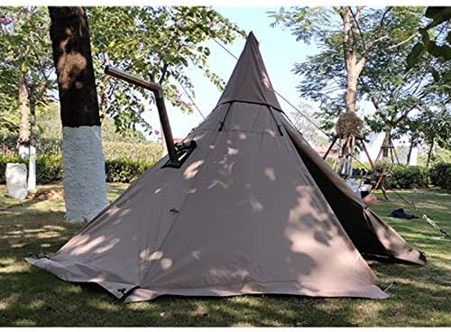 LUSTAR Pyramid Tent with Chimney Hole/Tower Smokestack Tent Park Survival Single Layer Indian Tent - Image 3