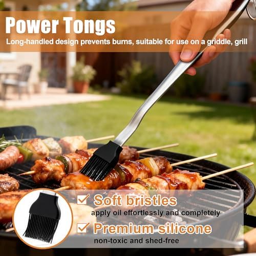 HaSteeL BBQ Accessories, 18In Grill Tools for Outdoor Grill - 4 Pack - Image 6