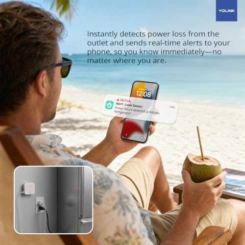 YoLink Smart Power Fail Alarm & Hub Kit, Smart Home Starter Kit with AC Power Outage Alert, LoRa Long-Range, Remote Monitoring, App Alerts, Text/SMS, Email Alerts, IFTTT - Image 5