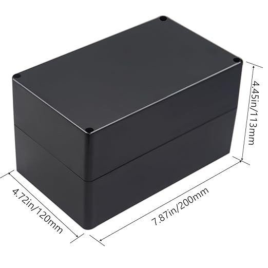 Project Box IP65 Waterproof Junction Box ABS Plastic Electrical Boxes DIY Electronic Project Case Power Enclosure 7.87x4.72x4.45 inch (200 x 120 x113 mm)