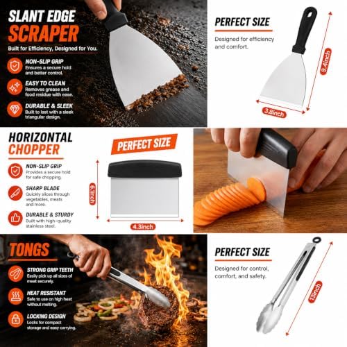 Griddle Accessories Kit for Blackstone and Camp Chef, Flat Top Grill - Image 4