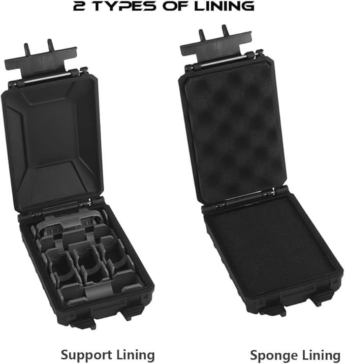 WoSporT Tactical Modular Battery Storage Organizer, MOLLE Military Hunting Vest Carry 18650/AAA/CR123A/18350 Battery Box Holder Case