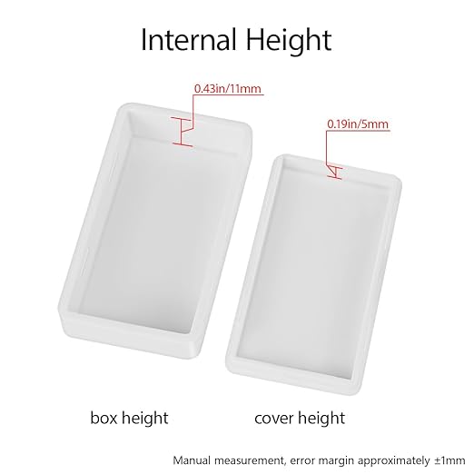 LeMotech Project Box 10 Pieces ABS Plastic Electrical Project Case Small Junction Box for Electronics White 1.97 x 1.10 x 0.59 inch (50 x 28 x 15 mm)