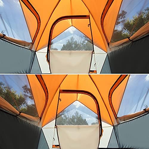 IFAST 2/6 Family Camping Tents, Outdoor Double Layers Waterproof Windproof with Top Roof Rainproof and Large Mesh Windows Portable Easy Set Up Camping Gear with Carry Bag for All Seasons - Image 5