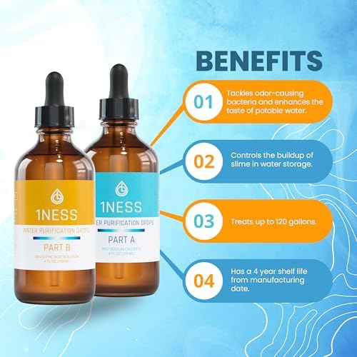 1ness Chlorine Dioxide Kit | 2 Part Liquid Classic 1:1 Set | Citric Acid 50% : Sodium Solution 28% | 1x 4oz Solution A + 1x 4oz Solution B - Image 4