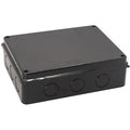 Project Box IP65 Waterproof Dustproof Junction Boxes ABS Plastic DIY Electronic Case, Indoor & Outdoor Electrical Box Power Cord Enclosure Black 255x200x80mm