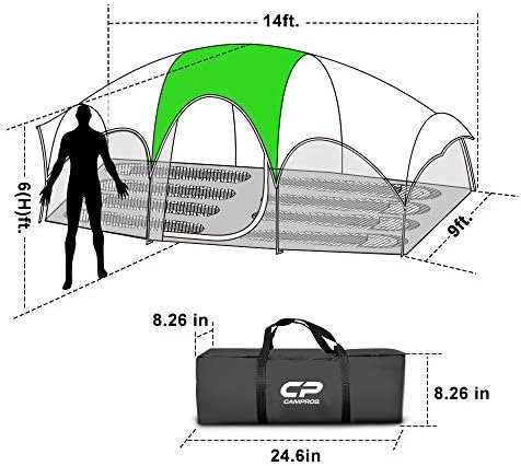 CAMPROS CP 8 Person Camping Tent, Room Divider, Rainfly, Weather Resistant - Image 3