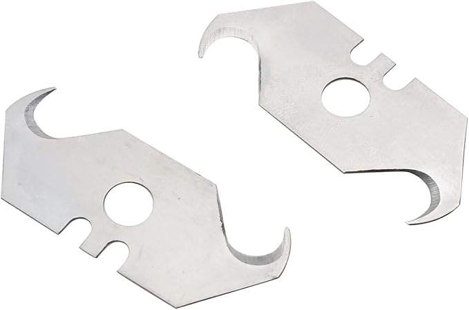 TAODAN 10PCS 1.92x0.74x0.23inch Multipurpose Carbon Steel Hook Shaped Blade Sheep Horn Knife Suitable for Cutting Roofing Material Roofing Felt Carpets Fabrics Cardboard Box Metal Sheet