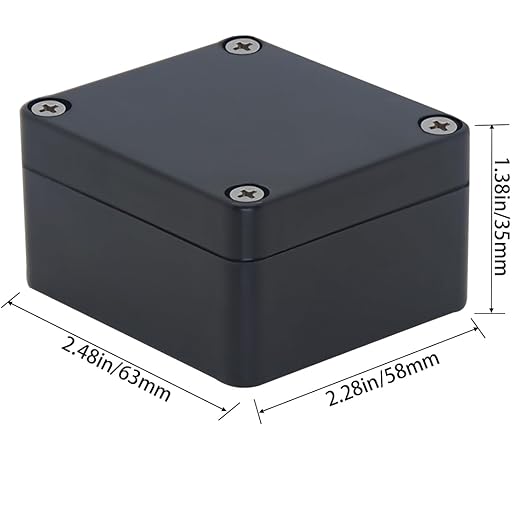 Project Box IP65 Waterproof Junction Box ABS Plastic Electrical Boxes DIY Electronic Project Case Power Enclosure 2.5”x2.3”x1.3”