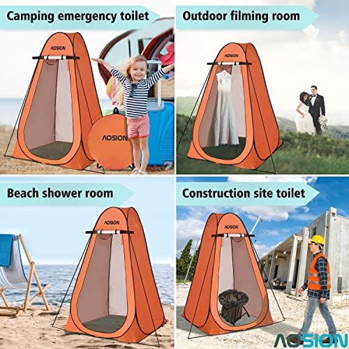 Pop Up Privacy Shower Tent, Portable Changing Dressing Room with Carry Bag, Waterproof Sun Shelter for Camping, Beach, Hiking & Outdoor Activities. - Image 6