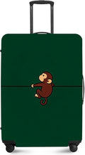 ANNA QUEEN Cute Monkey Travel Luggage Cover-Cartoon Stretchable Airplane Suitcase Protector Sleeve,Universal Washable Fit for 28-30 Inch Checked Baggage,Water Resistant Durable Luggage Protector, L
