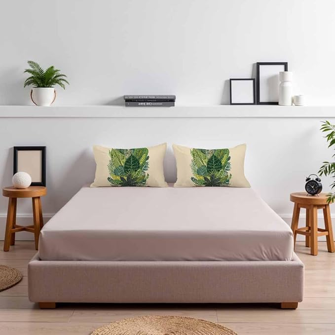 Tropical Leaves Palm 12 X 20 Throw Pillow Covers Set of 2 Green Tree Banana Leaf Alocasia Fern Monstera Cushion Pillow Cases Velvet Outdoor Decorative Home Bed Sofa Couch Office Hotel