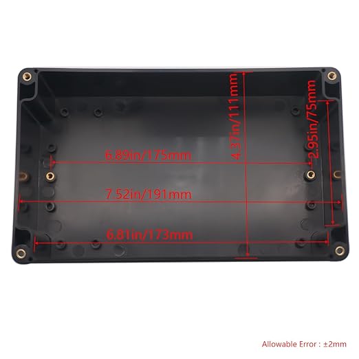 Junction Box IP65 Waterproof ABS Plastic Electrical Project Case Power Junction Boxes, Project Box with 4 PCS M16 Cable Glands 7.87 x4.72 x2.95 inch (200x120x75 mm)
