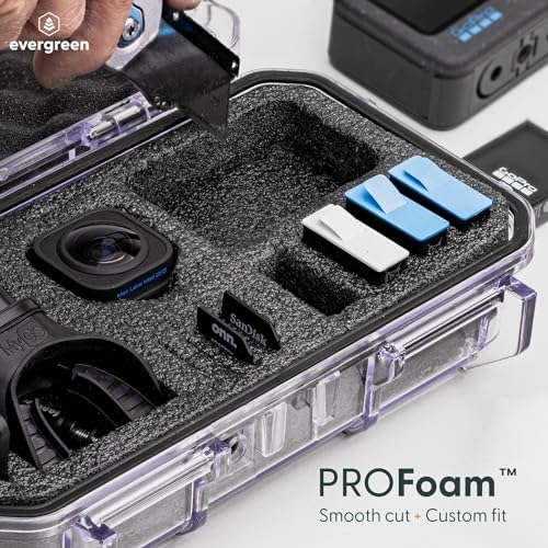 Evergreen Dry Box Tech Organizer – For Camera, Cables, Hard Drives, Memory Cards, Keys, Compatible with GoPro, Airtags (Medium, PROFoam, Orange) - Image 2