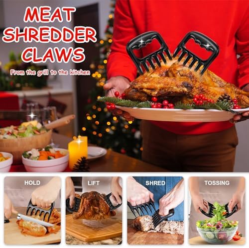 RINPIR 35pcs Grilling Tools Set with Aluminum Case for Men Dad Gifts, Black - Image 2