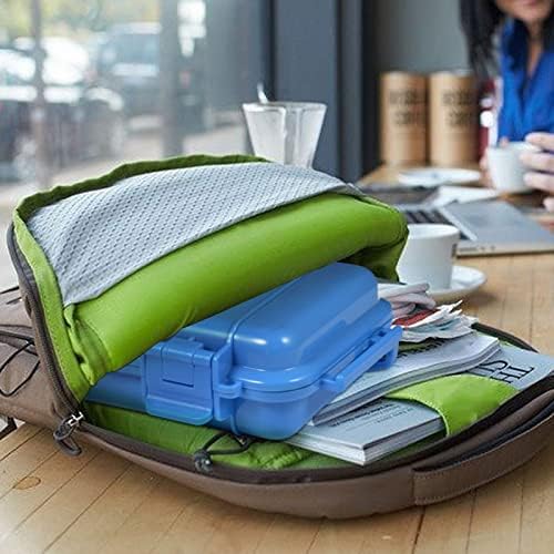 Dry Storage Box, Shockproof Waterproof Box with 2 U‑Shape Buckle, Plastic Storage Container for Cameras, Phones, Camping, Fishing, Hiking(Large-Blue) - Image 2