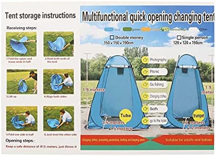LUSTAR Portable Privacy Shower Toilet Outdoor Camping Tent Shed UV Swim Dressing Latrine Toilet Bird Watching Changing Tent with Bag - Image 2