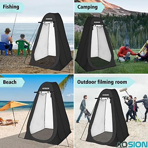 Pop Up Privacy Shower Tent, Portable Changing Dressing Room with Carry Bag, Waterproof Sun Shelter for Camping, Beach, Hiking & Outdoor Activities. - Image 6