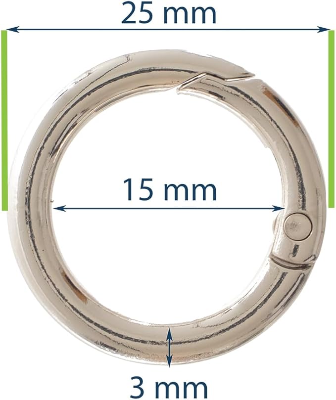Paracord Planet Spring Gate O Rings – Available in 5/8 Inch, 3/4 Inch and 1 Inch Sizes – Silver, Bronze, and Gold Color Options (50 Pack, 5/8 Inch, Silver)