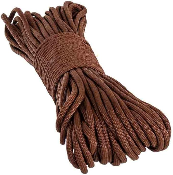 Paracord Planet Solid Color 550lb Paracord – 7 Strand Type III Nylon Cord for Indoor and Outdoor Tasks – Chocolate Brown (1,000 ft)