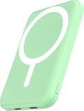 podoru for Magsafe Battery Pack, 5000mAh Magnetic Power Bank with Type-C Cable 20W PD Fast Charging Lighting Input Wireless Portable Charger for iPhone 17/16/15/14/13/12/ All Series-Green