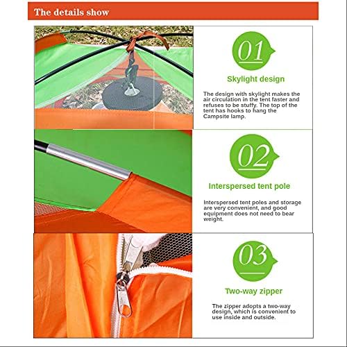 Camping Tent 2 Person, 2 Doors Ventilation Double Layer Waterproof Lightweight Backpacking Tent with Carry Bag, 3-4 Seasons, Easy Set Up, Ventilated and Suitable for Outdoor and Hiking Trips - Image 4