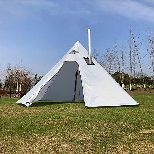 Tipi Hot Tent with Fire Retardant Stove Jack for Flue Pipes, 3~4 Person, Lightweight, Teepee Tents for Family Team Outdoor Backpacking Camping Hiking - Image 7