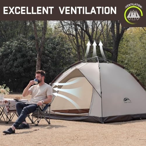 Happy Travel 2/4 Person Camping Tent, Instant Easy Pop Up Tents for Camping - Image 6